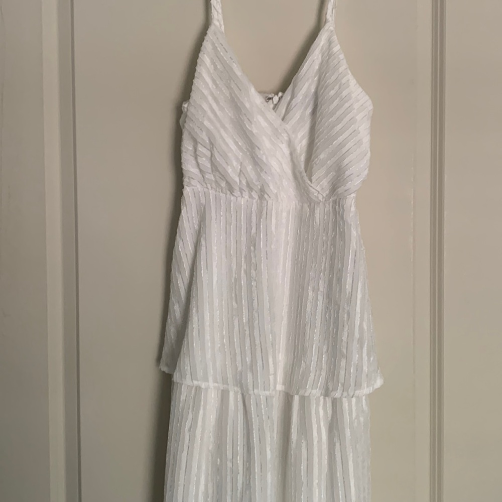 Lulus white layered dress size small